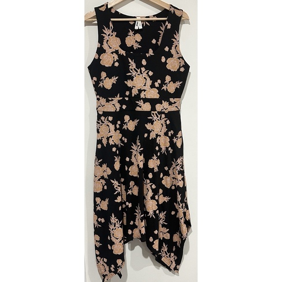 Pact Floral Asymmetrical Organic Cotton Midi Dress - Picture 1 of 9